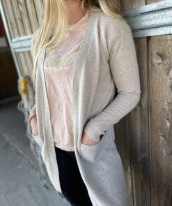 cashmere beige cardigan