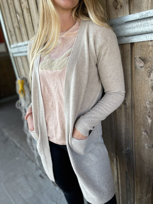 cashmere beige cardigan