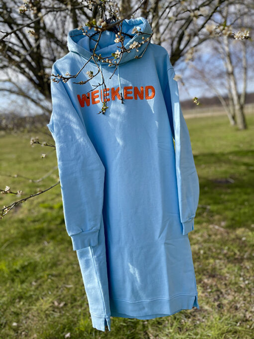 blue/orange dress