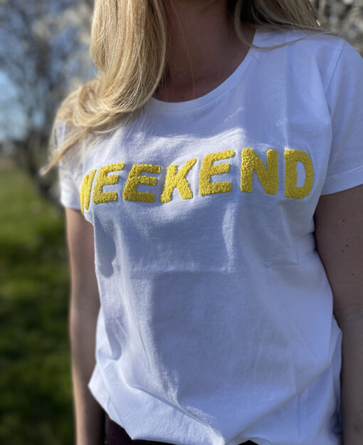 tshirt gult broderie